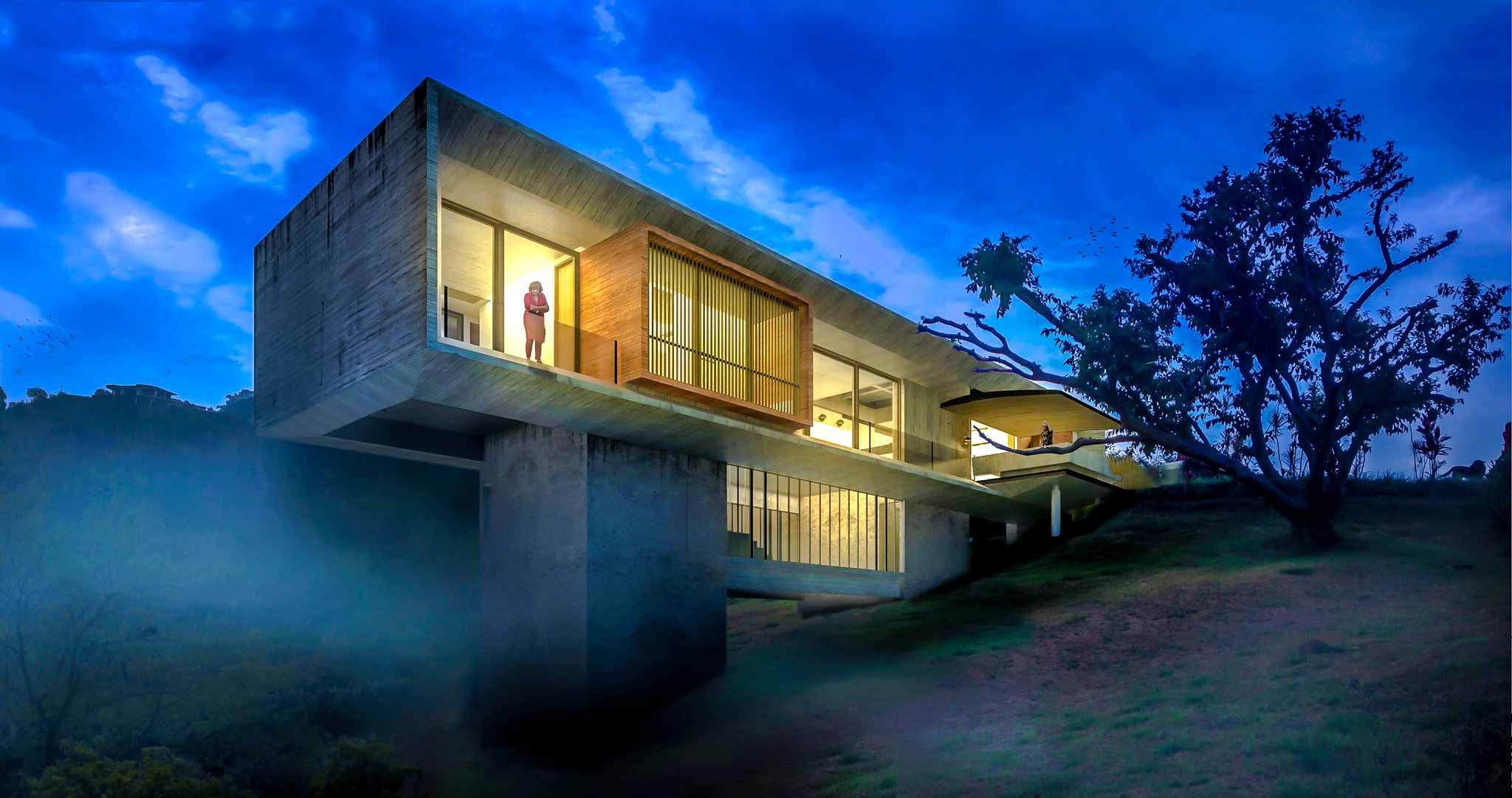 Exceptional modern-designed main home, 3 tropical guest homes and unparalleled views in Atenas